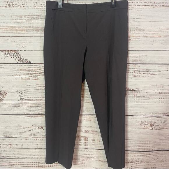 EILEEN FISHER  Brown size large career high rise ankle cropped dress pants - Picture 1 of 5